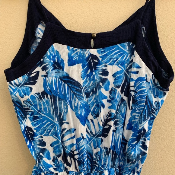 Cute blue palm leave romper - Picture 3 of 6